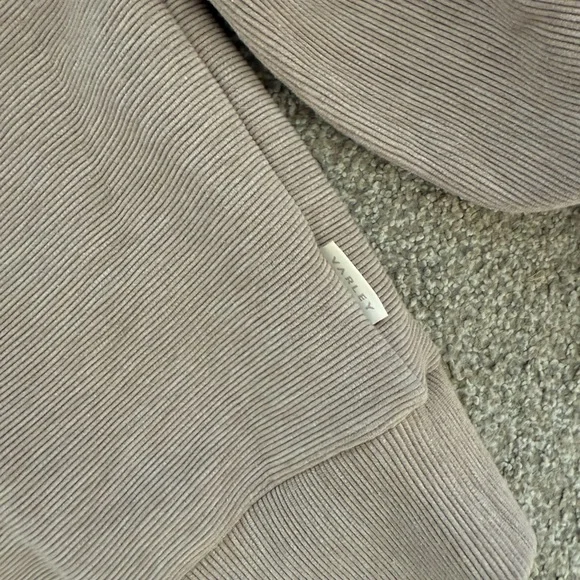 Varley Taupe Marl Half-Zip Turtleneck Sweater - Picture 3 of 6